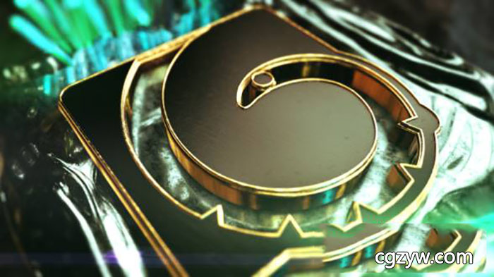 AE模板-E3D金属标志金色水晶3D质感文字Logo展示 Crystal Gold Logo 免费下载