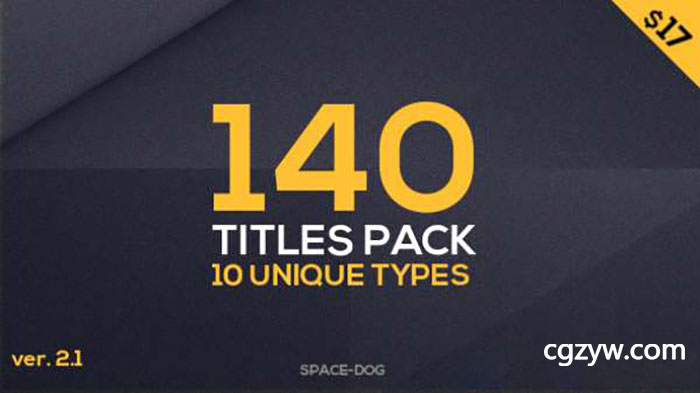 AE模板-140款MG创意排版文字标题人名字幕条动画 140 Titles Pack140 免费下载