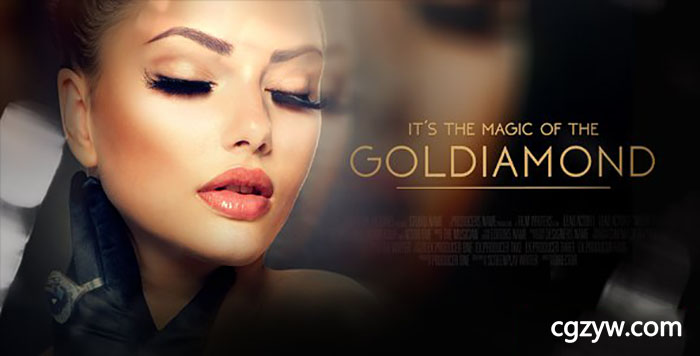 AE模板-电影婚礼梦幻背景时尚奢华奢侈品钻石手表影片包装展示