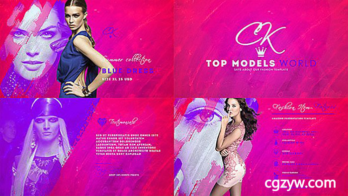 AE模板-时尚模特性感时装促销宣传栏目包装片头 Models 免费下载