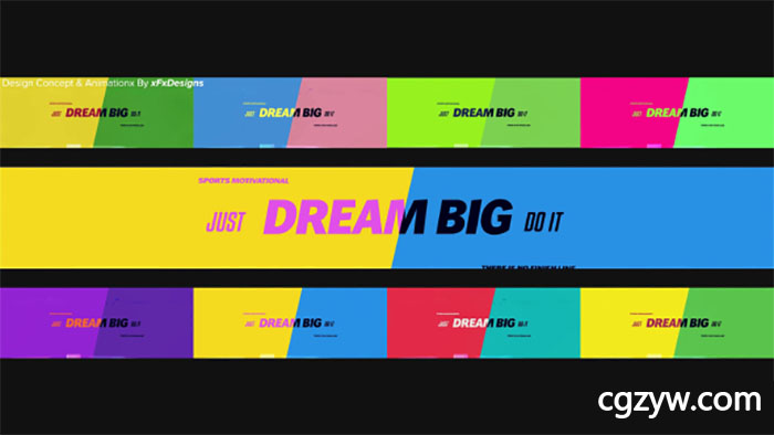 AE模板-现代动感多彩激情体育宣传片片头 Colorful Energetic Opener 免费下载