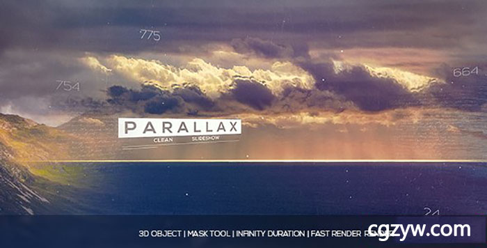 AE模板-三维视差切换图文企业宣传开场幻灯片片头 Parallax Slideshow 免费下载