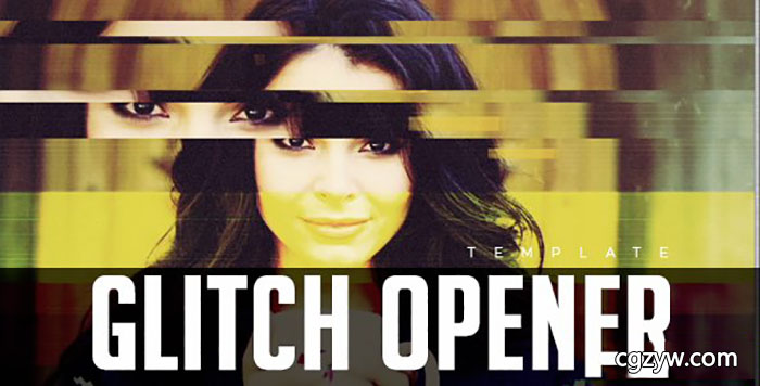 AE模板-毛刺特效动感电子乐时尚音乐会体育包装开场 Dubstep Glitch Opener 免费下载