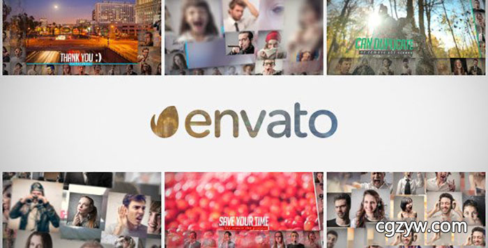 AE模板-企业公司照片墙汇聚视频展示片头 Multi Photo Slideshow 免费下载