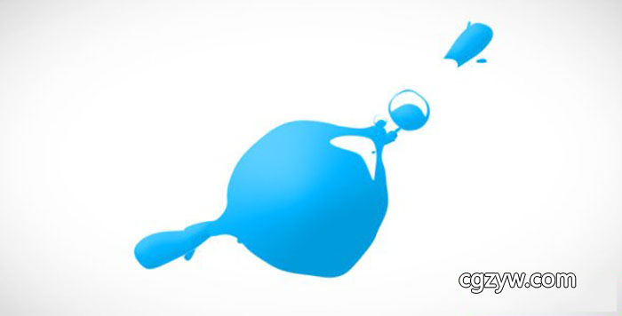 AE模板-扁平化液体水滴MG动画Logo展示 Liquid Logo Reveal 免费下载