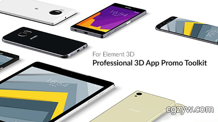 AE模板-E3D手机手表平板三维工程模型场景APP应用程序宣传片展示