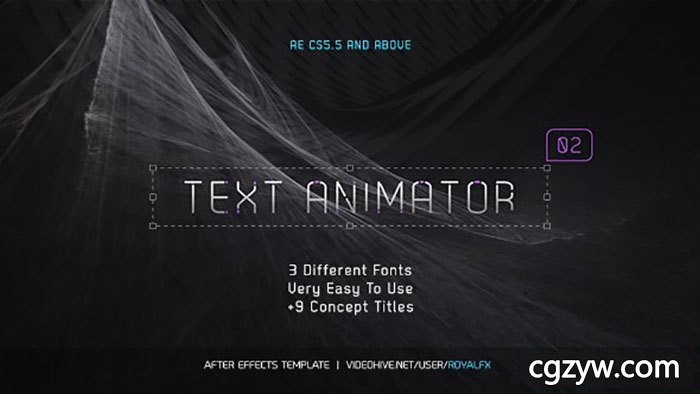 AE模板-创意文字字符路径生长动画 Text Animator 02：Stylish Clean Titles 免费下载