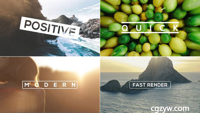 AE模板-简洁幻灯片切换照片视频片头展示 The Slideshow 免费下载