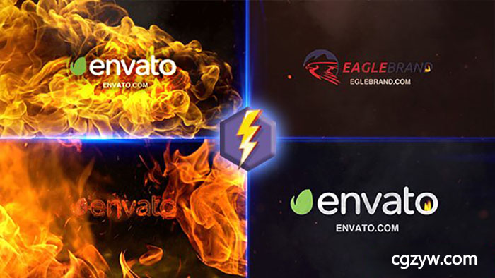 AE模板-火焰燃烧转场公司宣传片Logo展示 Fire Logo 免费下载