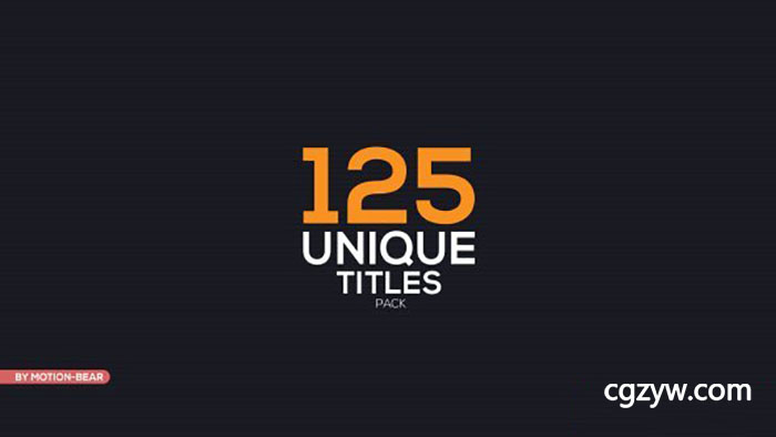 AE模板-125组简约公司企业文字排版人名字幕条动画 The Titles 免费下载