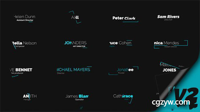 AE模板-16组现代简约创意线条字幕条文字标题动画 Stylish Lower Third 免费下载