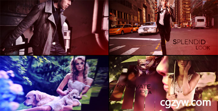 AE模板-百叶窗时尚潮流照片特效转场幻灯片展示 Photo Stunt II 免费下载