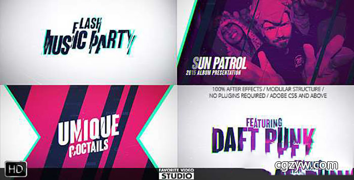 AE模板-动感音乐聚会活动片头宣传 Flash Music Event 免费下载