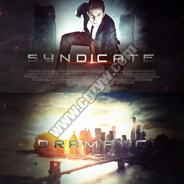 AE模板-E3D震撼游戏电影文字翻转字幕标题宣传片预告片开场片头