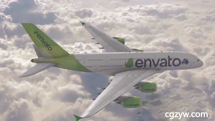 AE模板-E3D穿越云层自定义飞机航班飞行动画 Your Airlines V2 免费下载