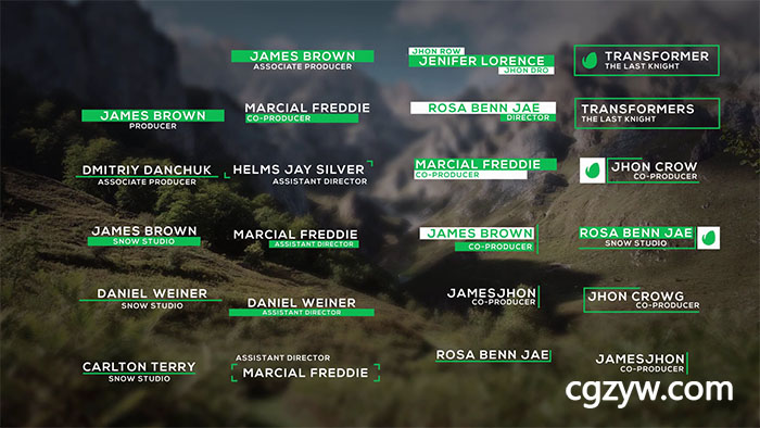 AE模板-5K简约商务人名字幕条动画 Lower Thirds 免费下载