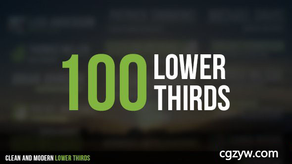 AE模板-100个绿色企业商业宣传文字标题简洁人名字幕条 100 Lower Thirds 免费下载