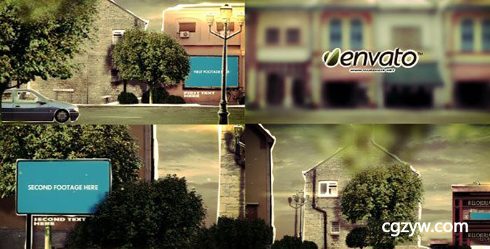 AE模板-卡通剪纸街道城市生活开场片头 Street Life 免费下载