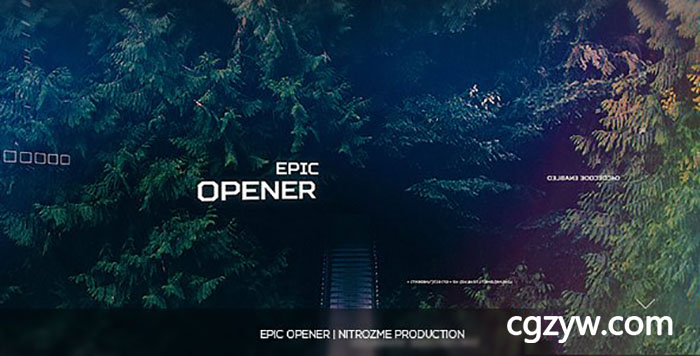 AE模板-典雅时尚企业电视节目科技感噪波震撼片头图片展示 Epic Opener 免费下载