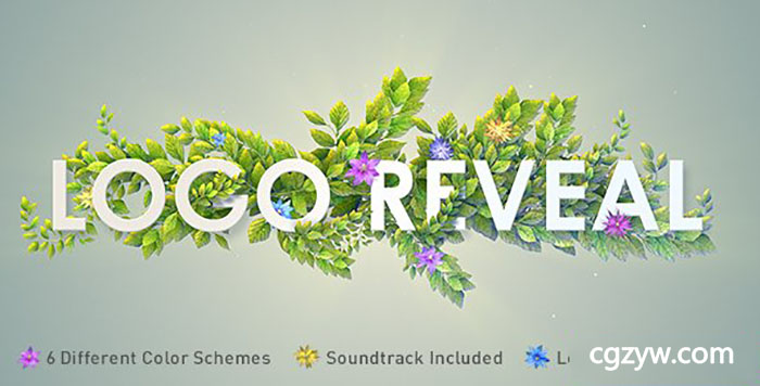 AE模板-植物枝条生长Logo标题文字展示 Nature Logo Reveal 免费下载
