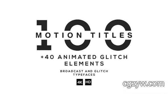 AE模板-100个创意时尚排版高科技文字标题动画人名字幕条