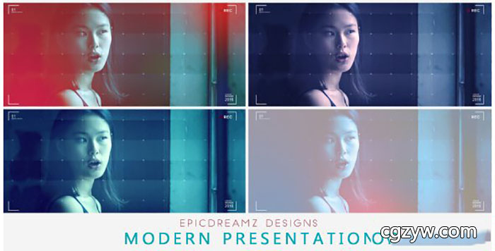 AE模板-现代时尚简洁科技感照片幻灯片片头展示 Modern Presentation 免费下载