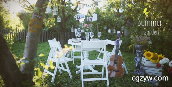 AE模板-温馨浪漫花园花朵悬挂相册美好回忆展示 Photo Gallery – Summer Garden 免费下载