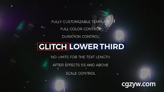 AE模板-新闻体育运动动信号损坏文字标题动画 Glitch Lower Thirds & Titles 免费下载