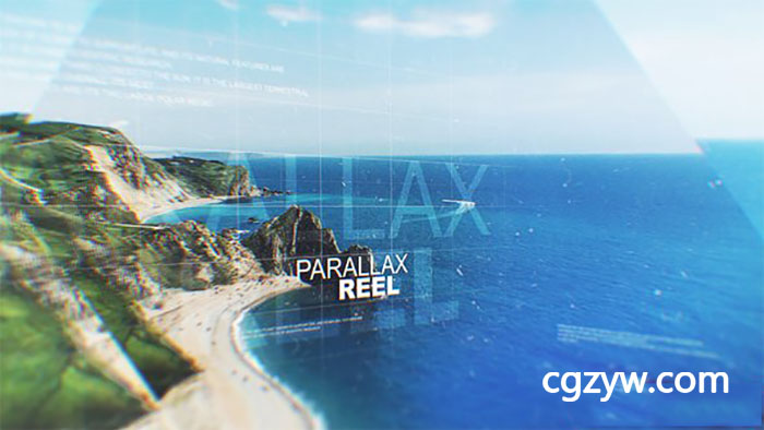 AE模板-大气三维图片视差企业宣传旅游电视节目开场片头 Parallax Reel 免费下载