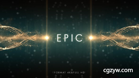 AE模板-金色粒子电影标志爆炸光线Logo展示Epic Logo 免费下载