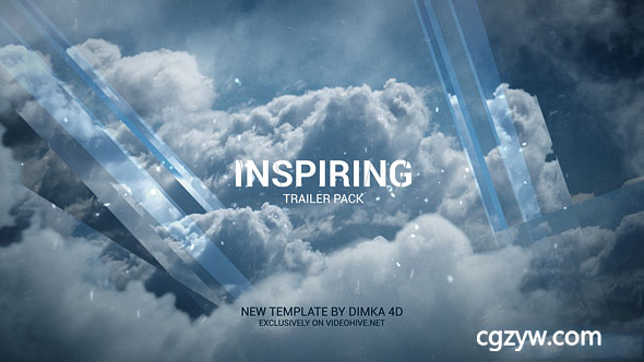 AE模板-大气电影公司开场天空云层创意图形遮罩宣传片片头