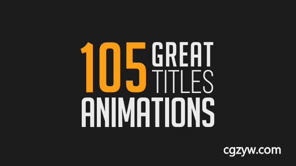 AE模板-105文字排版标题动画 105 Great Title Animations免费下载