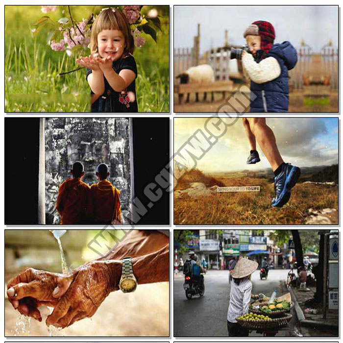 AE模板-图片转三维摄像机空间动态人物风景历史回忆照片展示