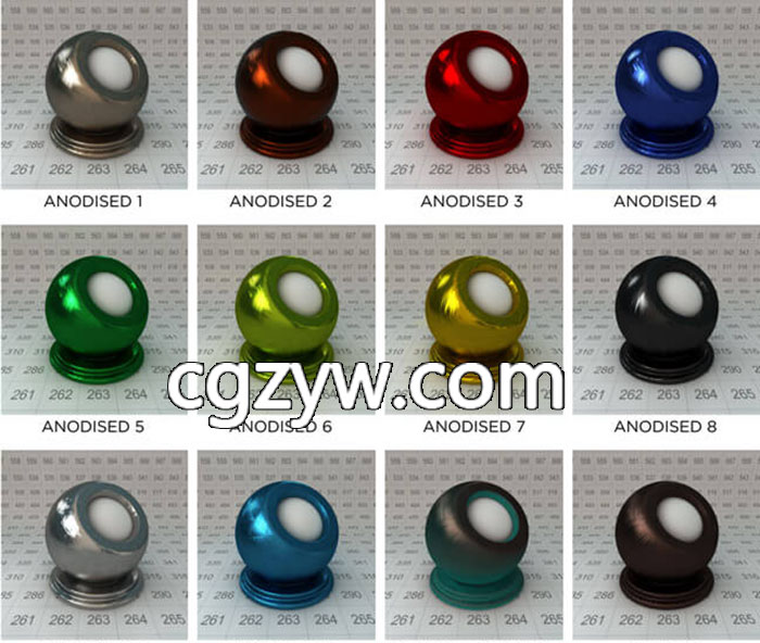 C4D材质贴图预设包-340个石头砖块玻璃钢铁金属塑料布料皮革木纹Win/Mac-图片1