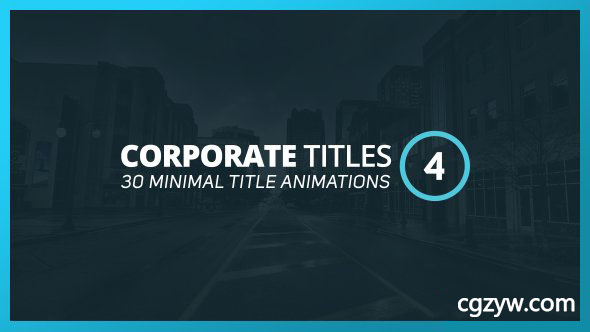 AE模板-40种扁平字幕标题动公司项目合作文字标题动画 Corporate Titles 4 免费下载