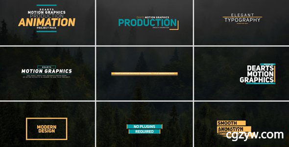 AE模板-100组4K文字标题企业人名字幕条MG动画100 Title Bundle 免费下载