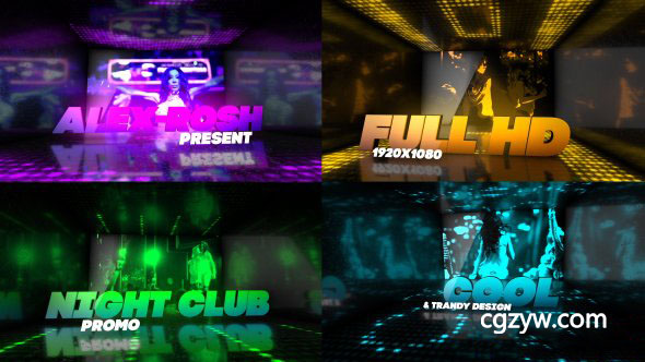 AE模板-动感时尚夜店酒吧舞会俱乐部动感宣传片 Night Club Promo 免费下载