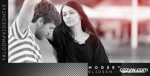 AE模板-现代时尚画面重复拼贴企业图片相册展示 Modern Slideshow 免费下载