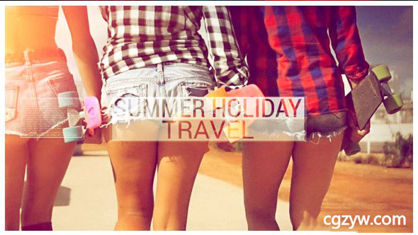 AE模板-企业推广宣传视频夏日旅游度假照片视频展示片头 Summer Holiday Travel 免费下载