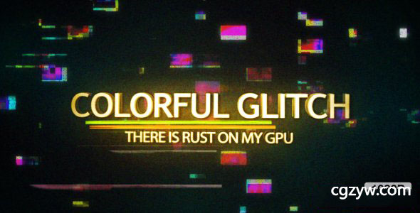 AE模板-虚拟高科技术五颜六色屏幕失真信号损坏 Colorful Glitch Reveal HD 免费下载