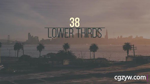 AE模板-38款简洁电视栏目文字标题人名字幕条动画-38 Lower Thirds 免费下载