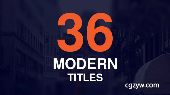 AE模板-36个企业动态文字标题动画线条人名字幕条 36 Modern Titles 免费下载