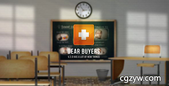 AE模板-大学学校黑板粉笔写字图片展示开场 School Chalkboard 免费下载