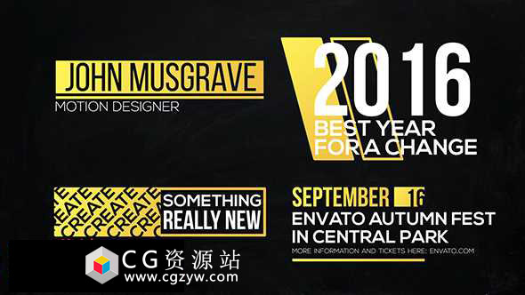 AE模板-企业公司人名字幕条文字标题动画 Corporate Lower Thirds企业片 免费下载