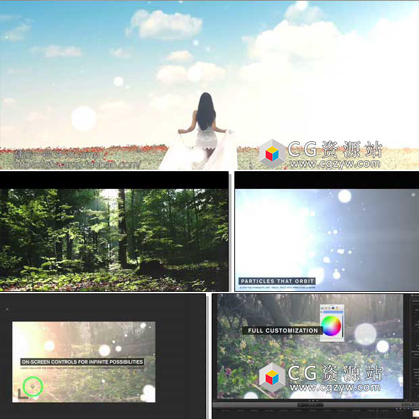 FCPX转场插件-唯美漂亮光斑粒子光效转场动画TransLight