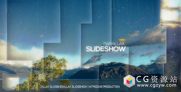 AE模板-优雅公司片头三维视差图形遮罩图片展示片头 Parallax Slideshow 免费下载