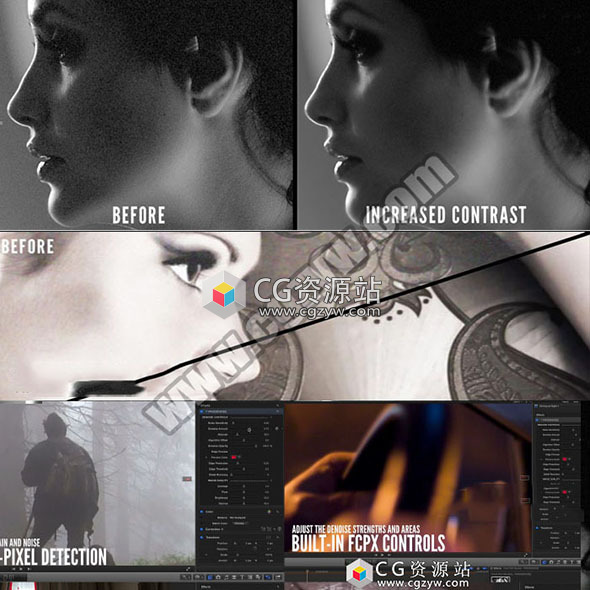 FCPX插件-视频降噪去噪点插件PRODENOISE+使用教程