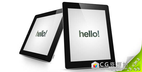 AE模板-手指点击滑动iPad图片商品展示 Tablet Commercial 免费下载