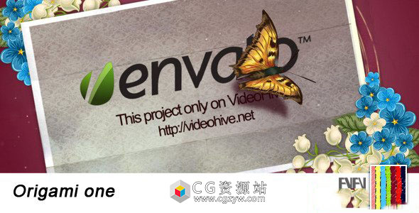 AE模板-古典优雅纸张折叠甜蜜回忆记录片头 Origami One 免费下载