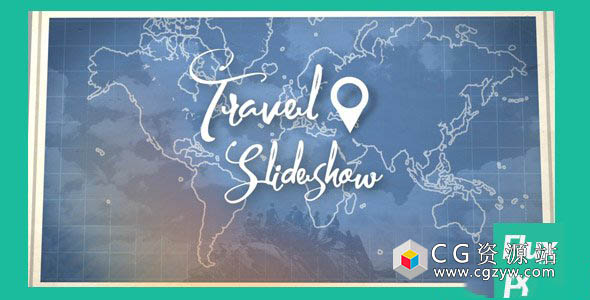 AE模板-公司宣传地图旅游景点相册图片展示 Map Travel Slideshow 免费下载